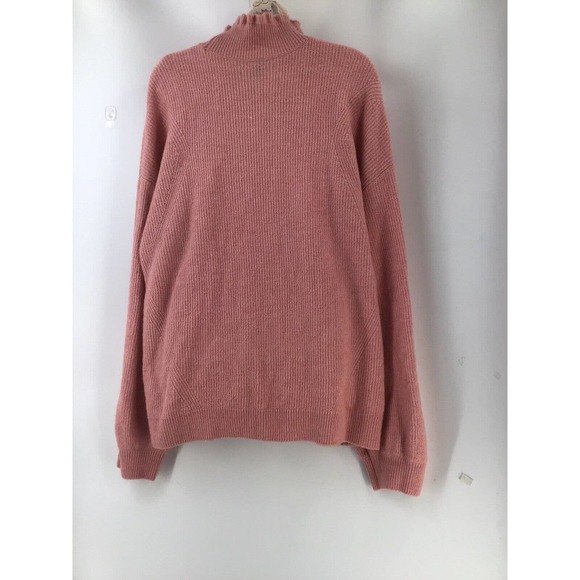 Halogen Sweater Women Size X1 Wool Blend Ruffles Neck Blush - Picture 13 of 16